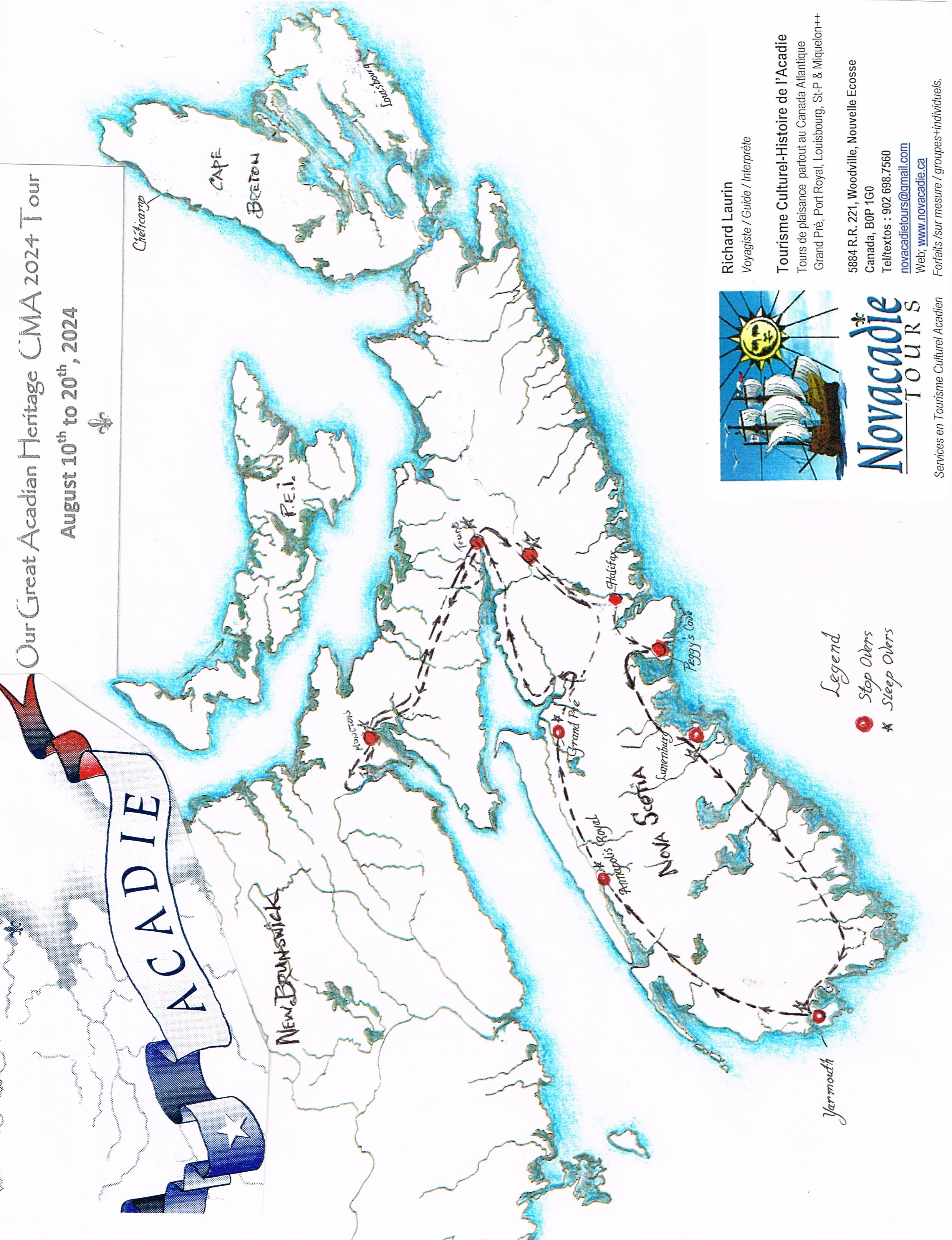 map tour itinerary CMA24